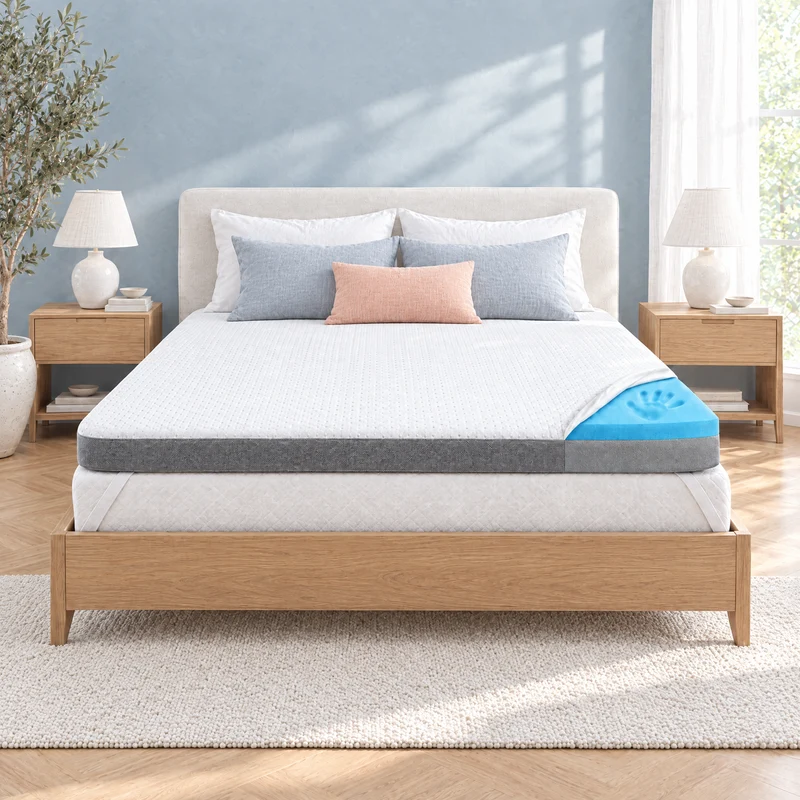 2-in-1 Komfort Topper - Duo Matratzen-Topper mit Gel-Memory-Schaum