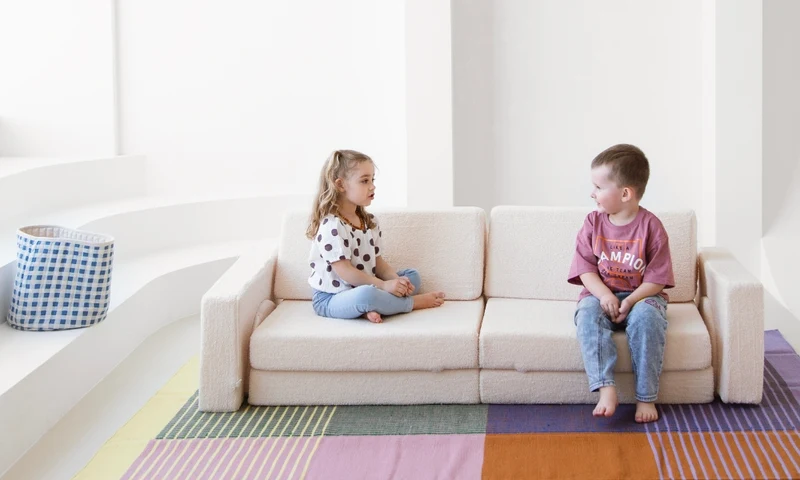 Spielcouch für Kinder – 10-teiliges Sofa-Set für Schlafen und Spielen