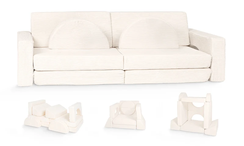 Spielcouch für Kinder – 10-teiliges Sofa-Set für Schlafen und Spielen