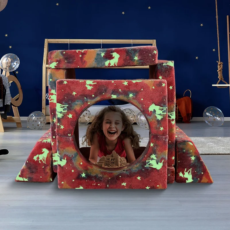 Spielcouch für Kinder – 10-teiliges Sofa-Set für Schlafen und Spielen