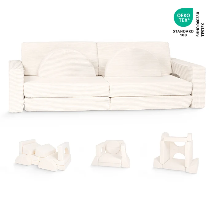 Spielcouch für Kinder – 10-teiliges Sofa-Set für Schlafen und Spielen