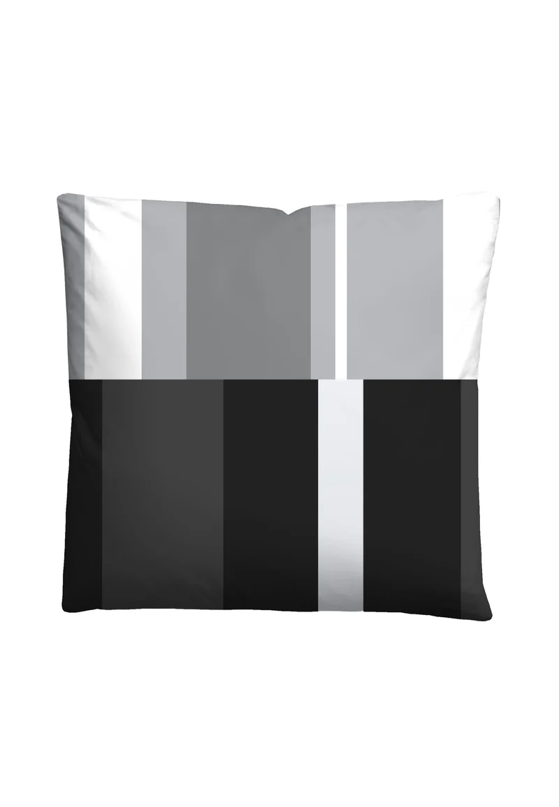 Castell Polycotton Renforce Bettwäsche Streifen – Schwarz (0460125)