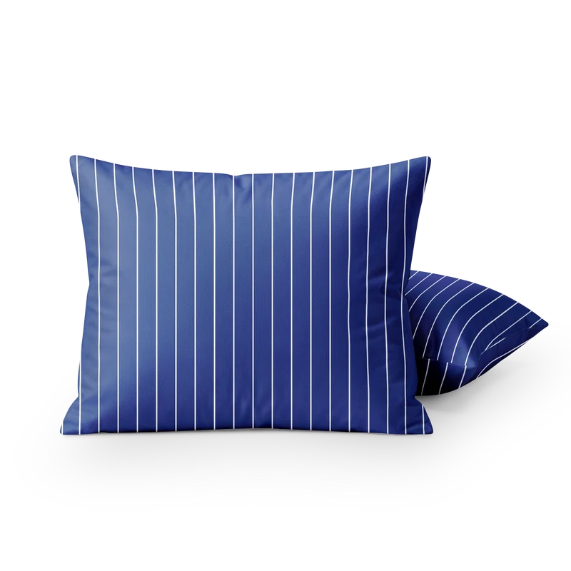 Kussenslopen | Katoen Satijn | Blue Stripes | Set van 2