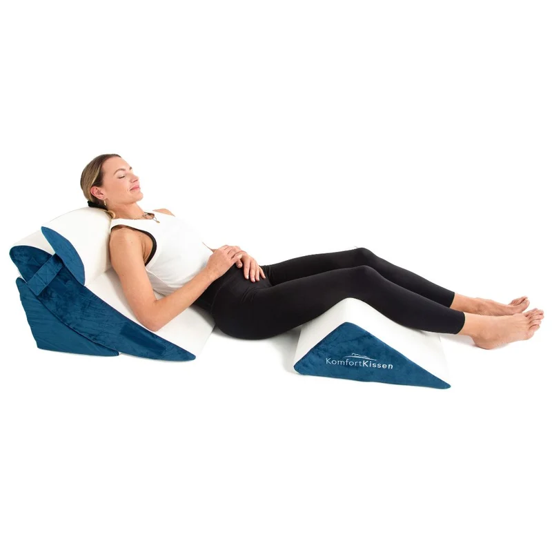 Ergonomisches 4-in-1 Keilkissen – Für Rücken, Beine, Knie & Nacken