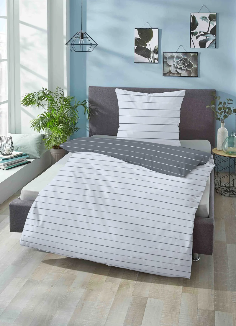 biberna Mako-Satin Kopfkissenbezug Streifen Mix & Match (0636044)