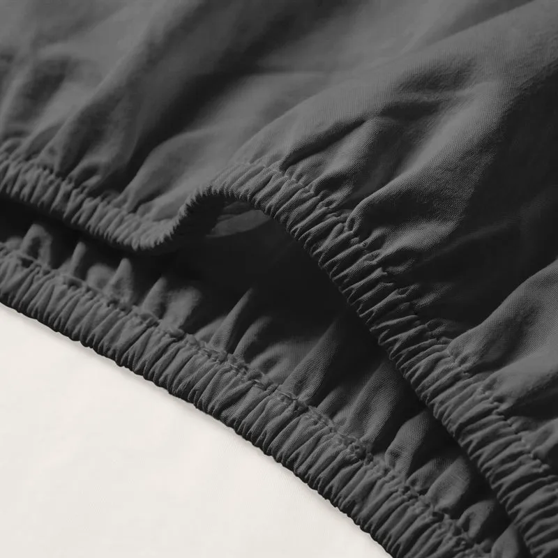 Hoeslaken | Split Topper | Anthracite | Katoen dubbel jersey