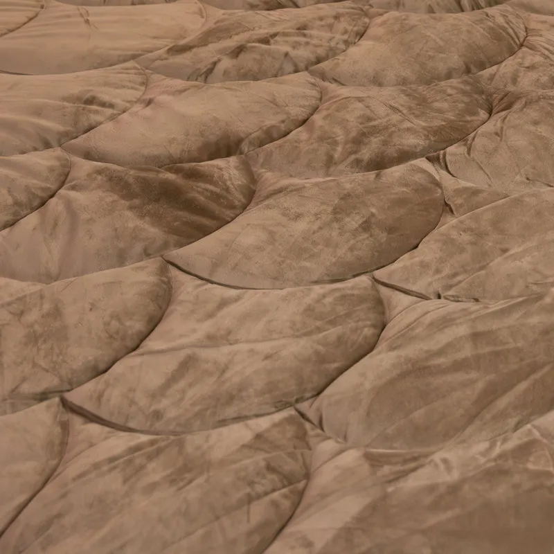 Wasbaar All Season Dekbed | Teddy Velvet | Taupe