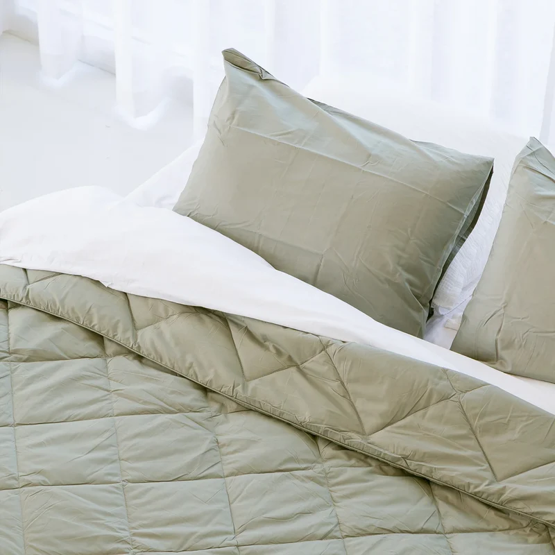 Summer sale bundel | Sage green | Wasbaar dekbed
