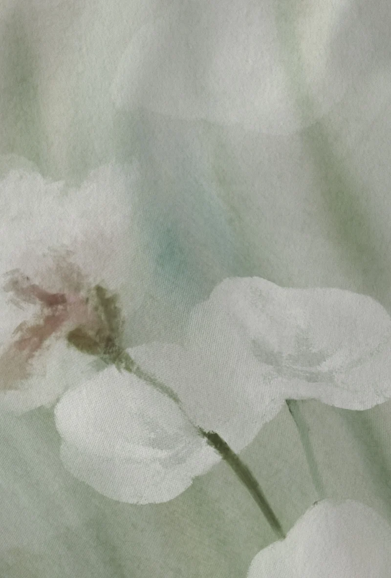 biberna Feinbiber Bettwäsche Mohnblüten – Salbei & Natur (0007257)