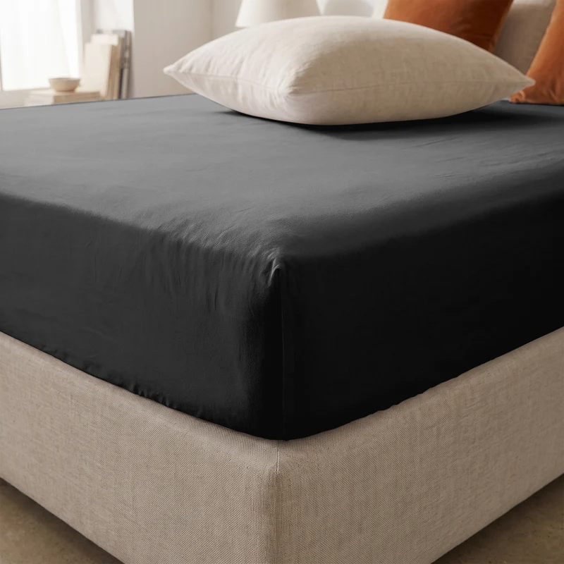 HappyBed verkoelend Hoeslaken | Anthracite | 100% geweven Katoen