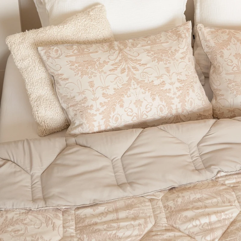 Kussenslopen | Jacquard | Taupe | Set van 2