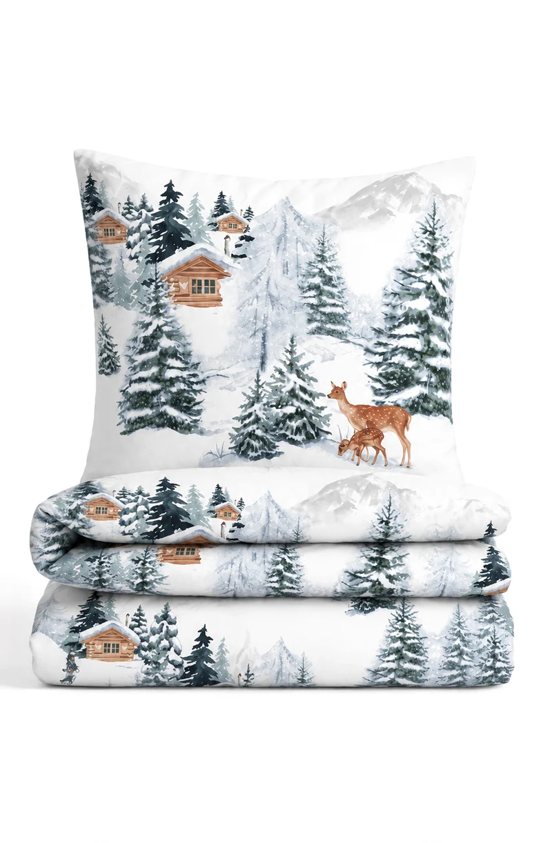 Castell Polycotton Biber Winterlandschaft – Taubenblau (0350367)
