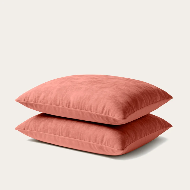 Kussenslopen | Teddy Velvet | Old Pink | Set van 2