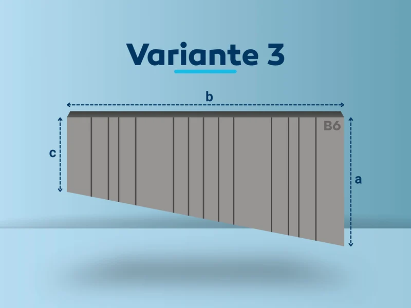 Matratzen nach Maß mit einer schrägen Seite