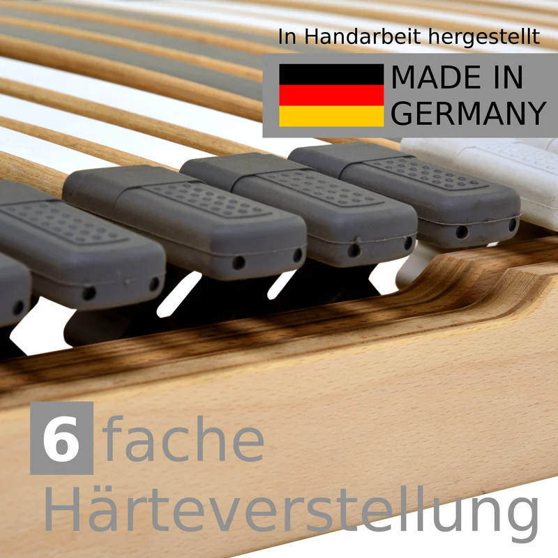 MediFlex T200 Lattenrost 120x200 cm, Kopf und Fuß verstellbar, 7 Zonen mit Härteverstellung