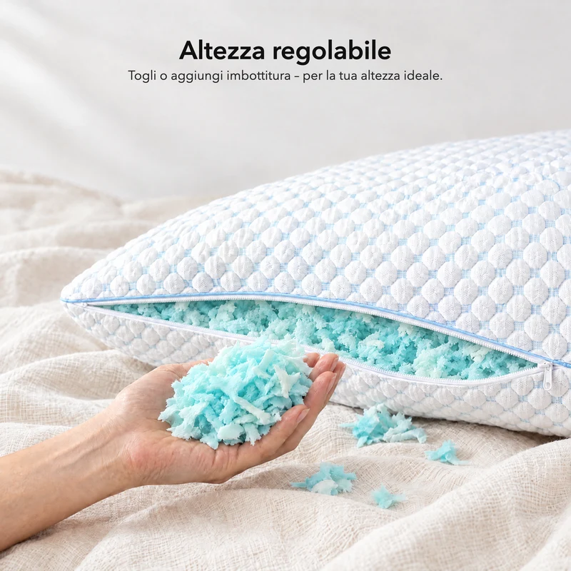 Wolkenkissen - Premium Memory Foam Kissen - Höhenverstellbares