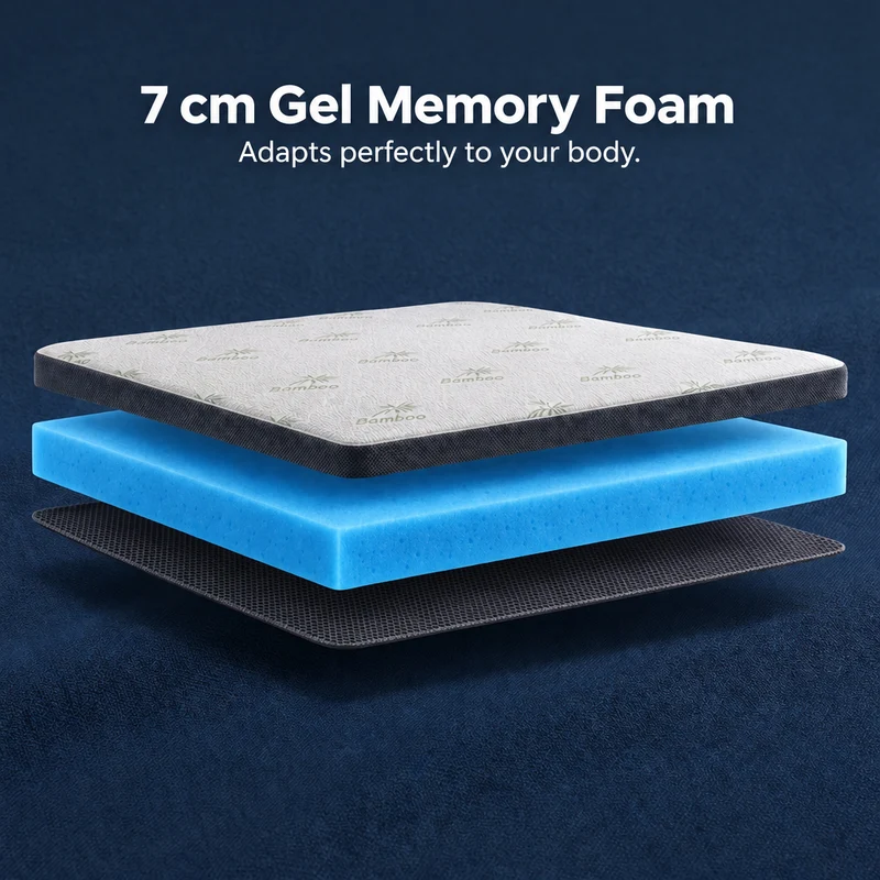 Premium Komfort Matratzen-Topper mit Gel-Memory-Schaum