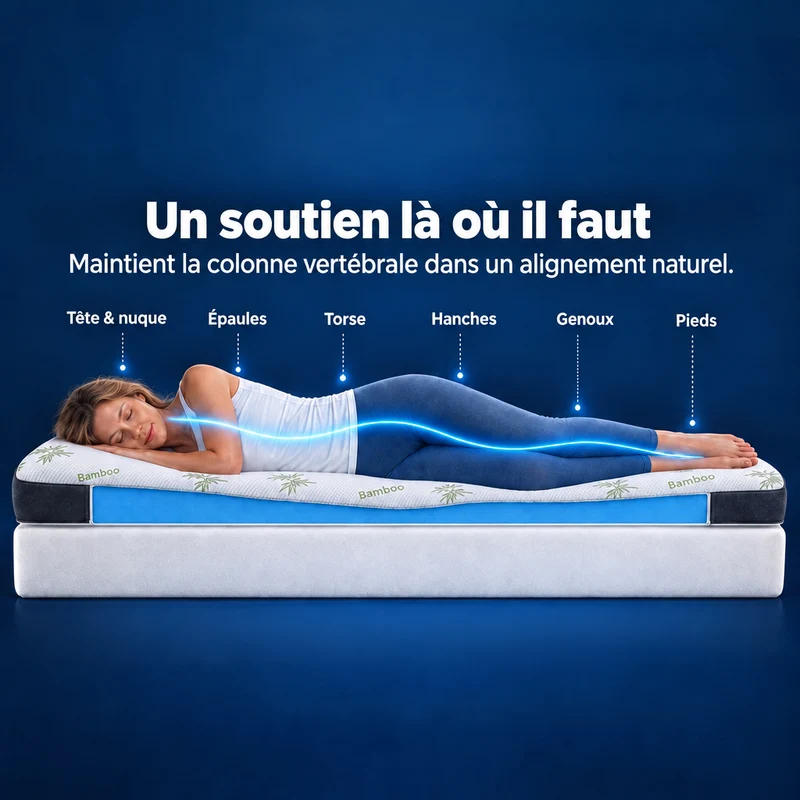 Premium Komfort Matratzen-Topper mit Gel-Memory-Schaum