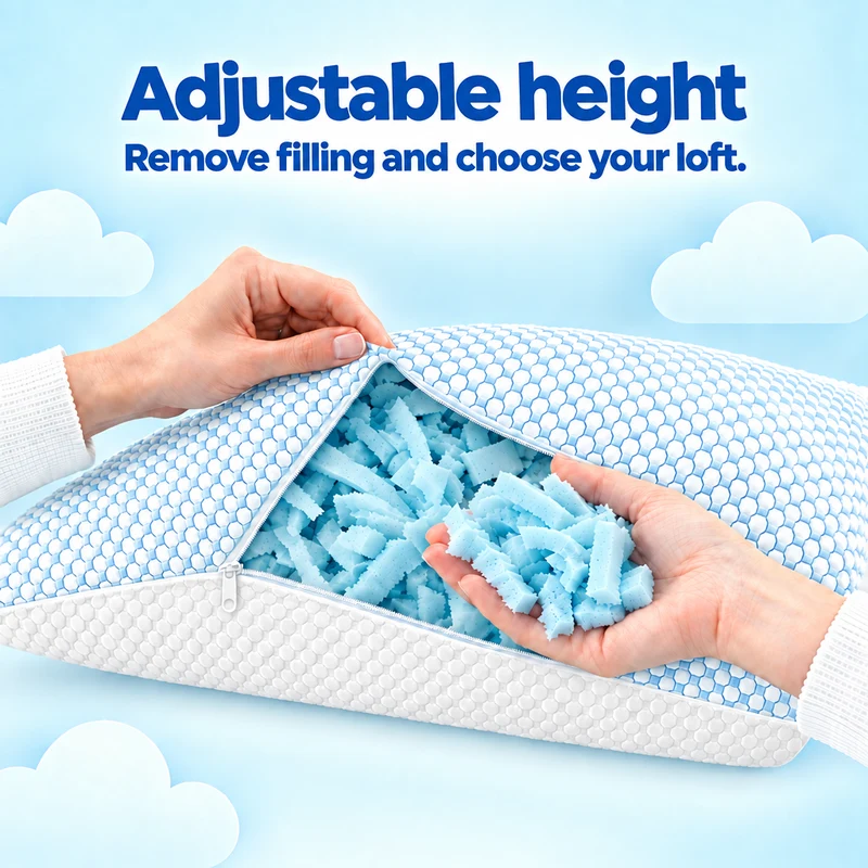 Wolkenkissen - Höhenverstellbares Memory Foam Kissen