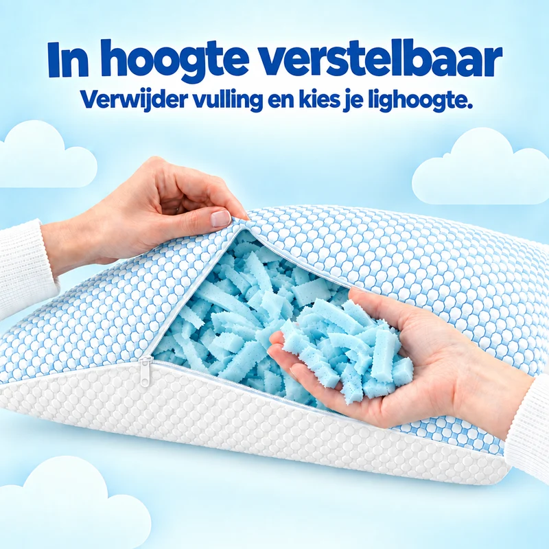 Wolkenkissen - Höhenverstellbares Memory Foam Kissen