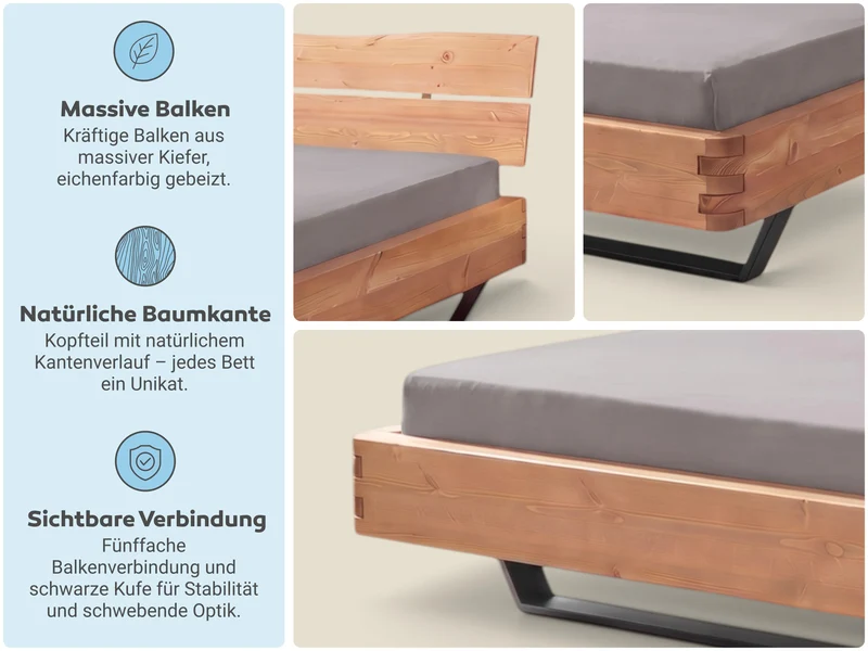 Betten-ABC Quenta Kiefer Balkenbett