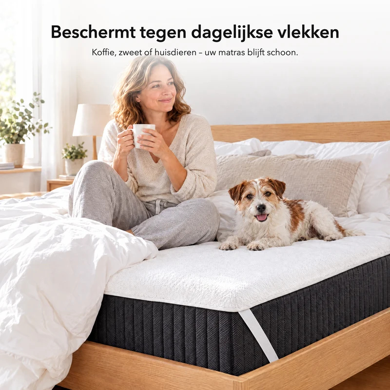 Matratzenschoner mit elastischen Eckbändern