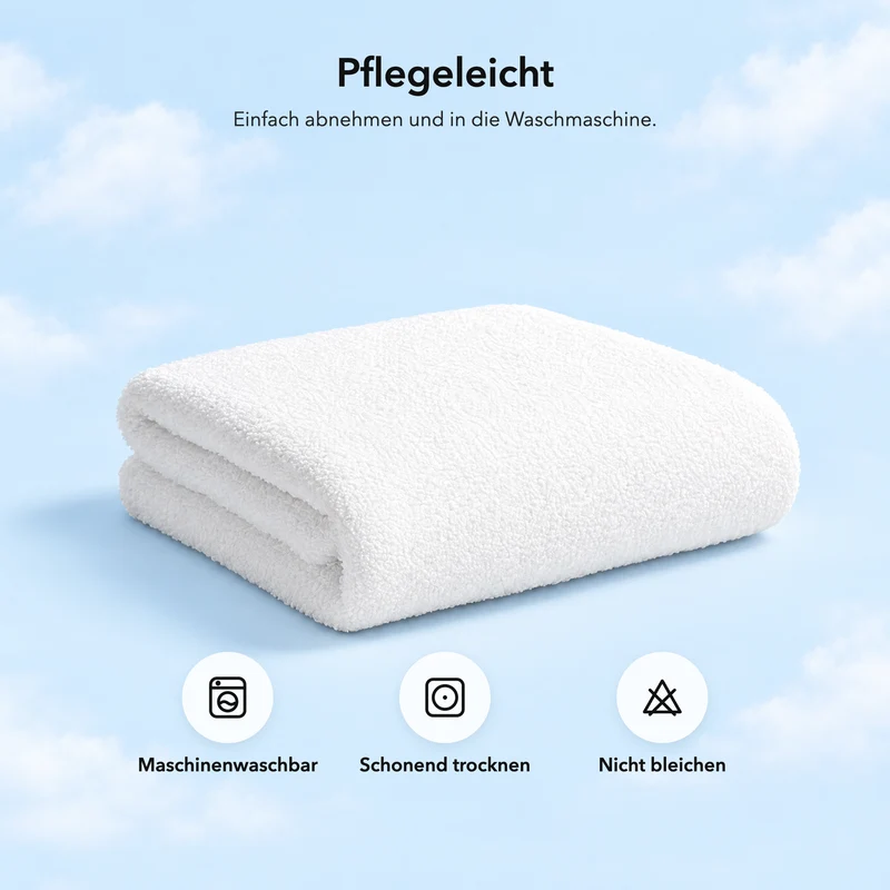 Matratzenschoner mit elastischen Eckbändern