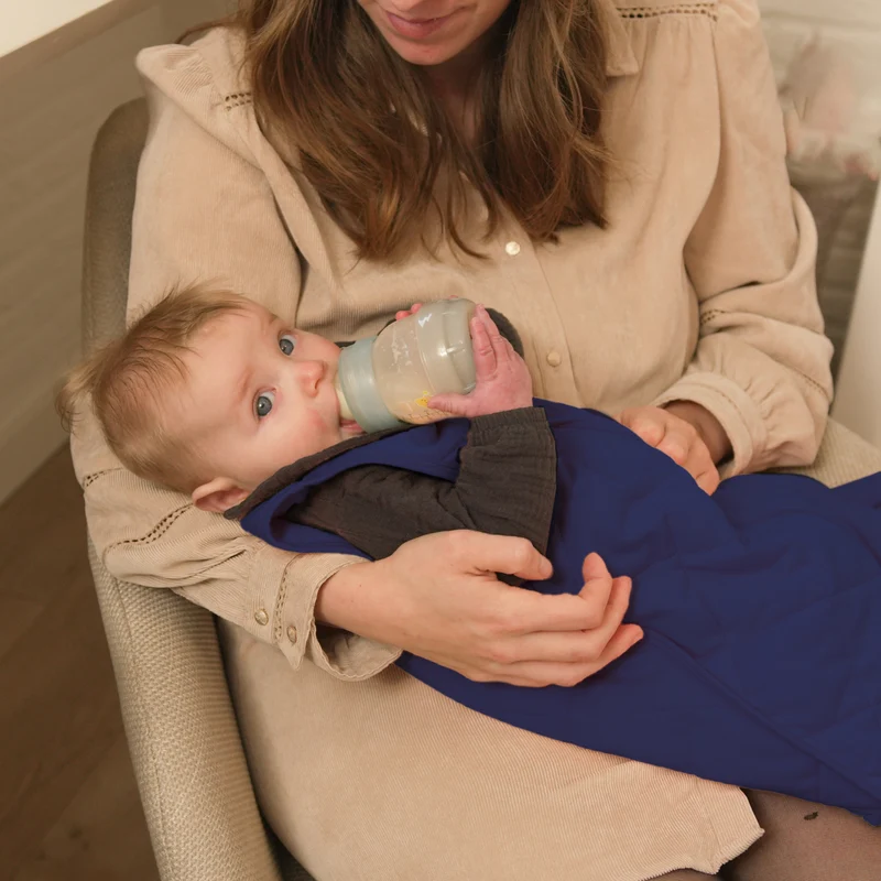 HappyBed Verzwaarde babyslaapzak | Deep Blue | TUV & SGS getest