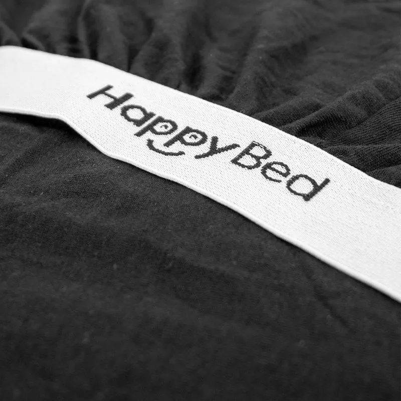HappyBed Hoeslaken | Katoen | Jersey Black