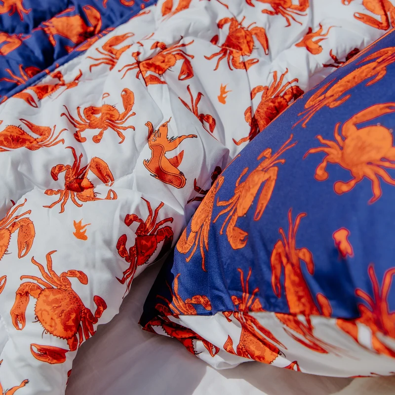 Wasbaar All Season Dekbed | A Fish Named Fred & HappyBed | Costal Crab