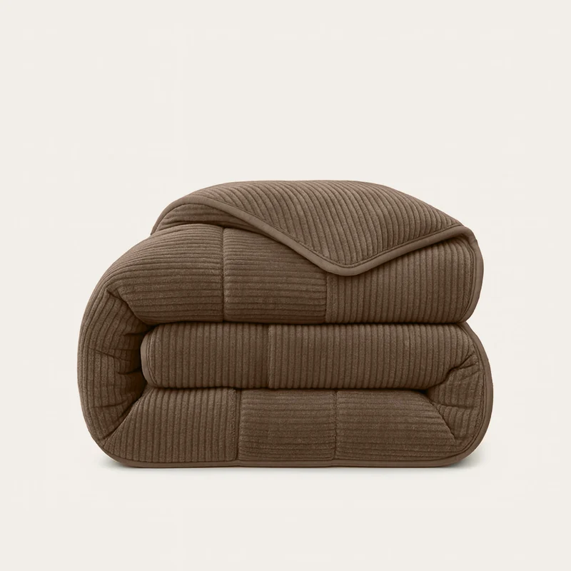 HappyBed Dekbed | Rib Brown | Voor het hele jaar