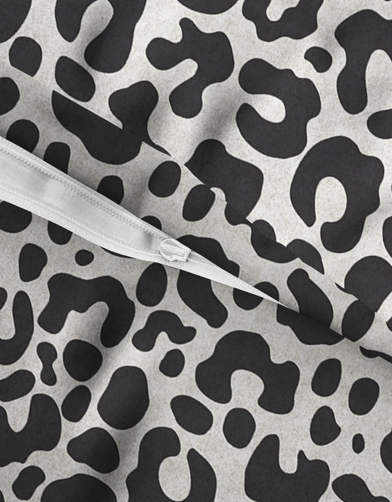 biberna Melange-Flanell Bettwäsche Animal Print – Grau (0847267)