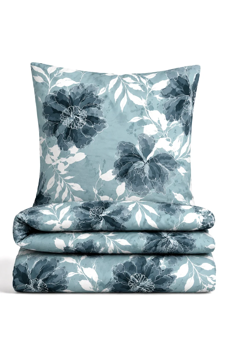 Castell Polycotton Biber Blüten – Petrol (0350385)
