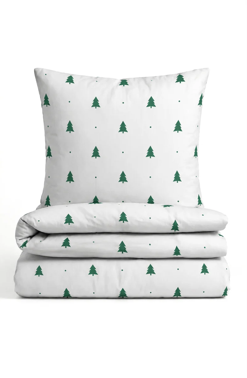 Castell Feinbiber Bettwäsche Tannenbaum – Grau (0030986)