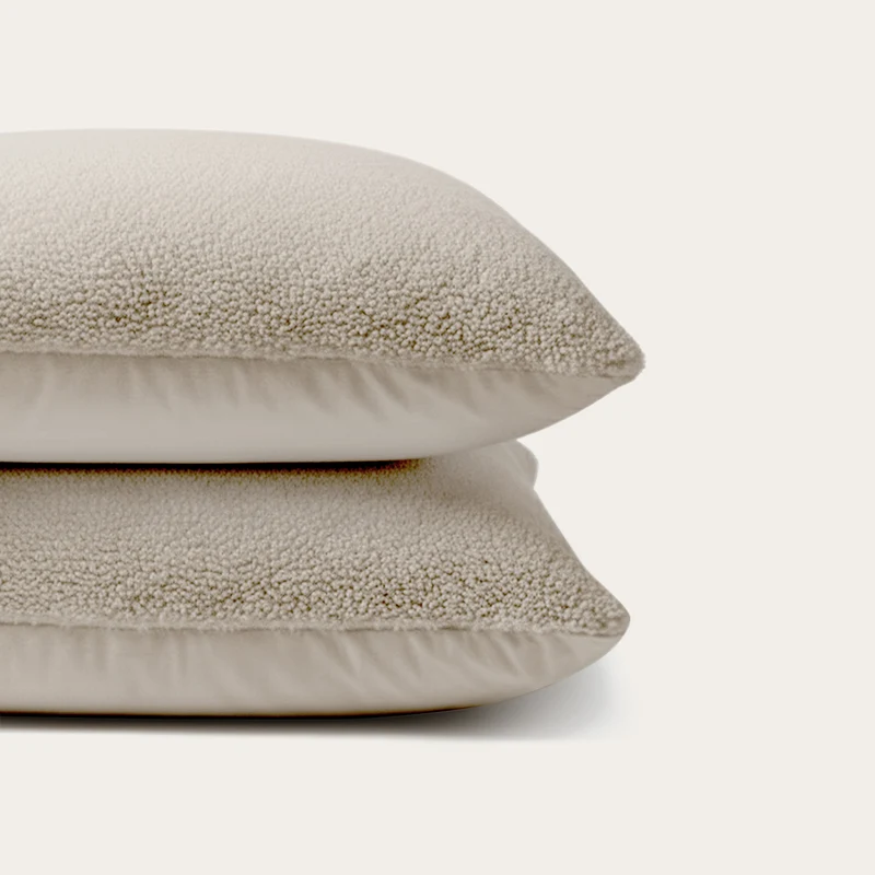 Kussenslopen | Teddy Wave | Taupe | Set van 2