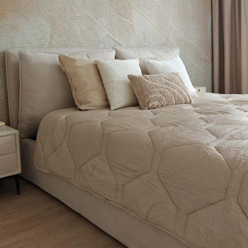 Wasbaar All Season Dekbed | Mousseline | Sand