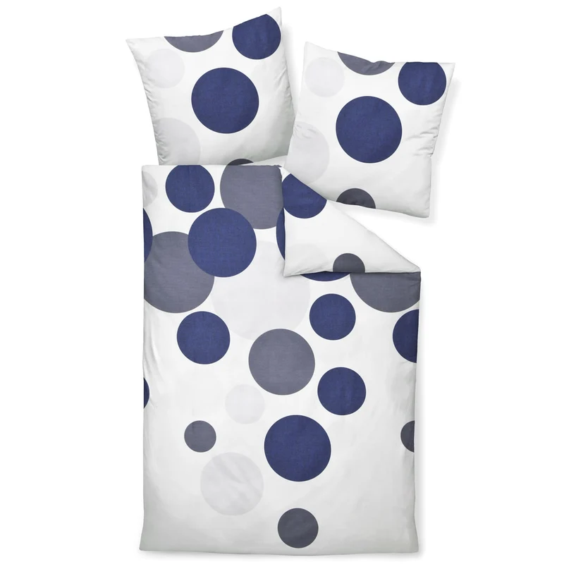 Janine Moments 98115-02 Mako-Satin Bettwäschegarnitur Blau