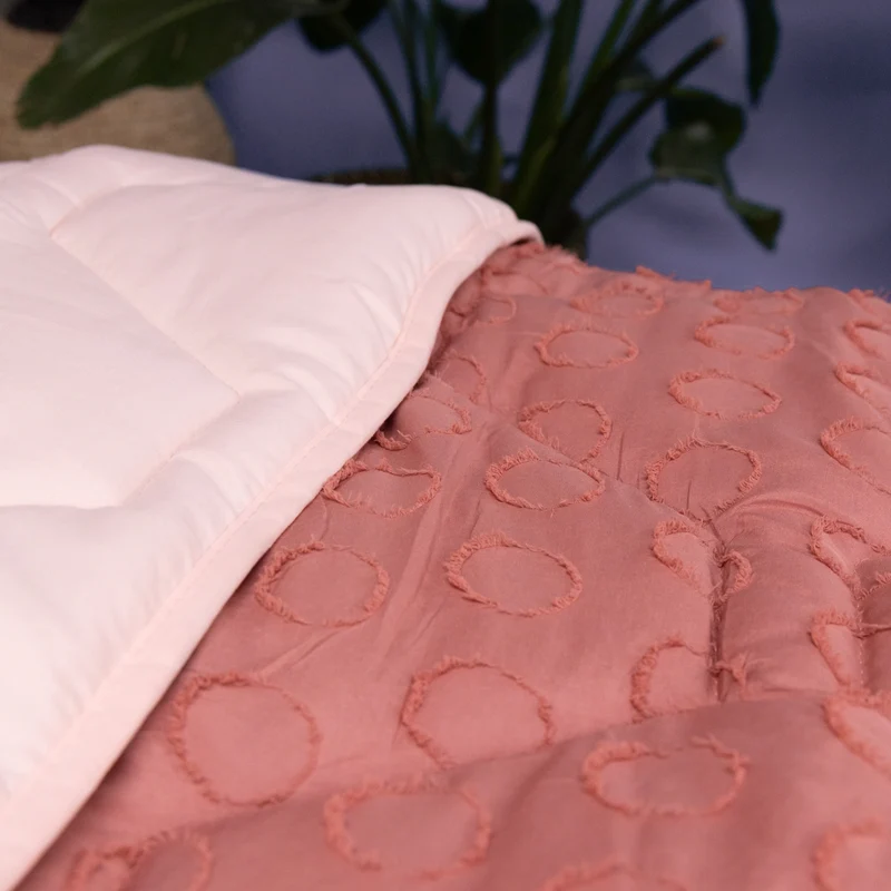 Wasbaar All Season Dekbed | Tufted | Blushed Pink