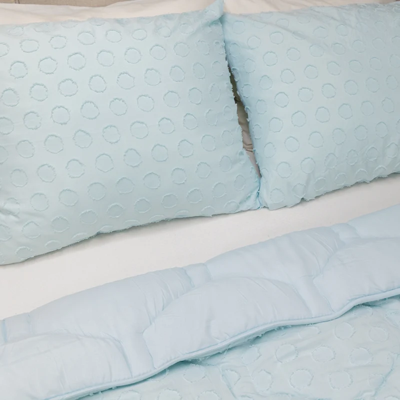 Wasbaar All Season Dekbed | Tufted | Ice Blue