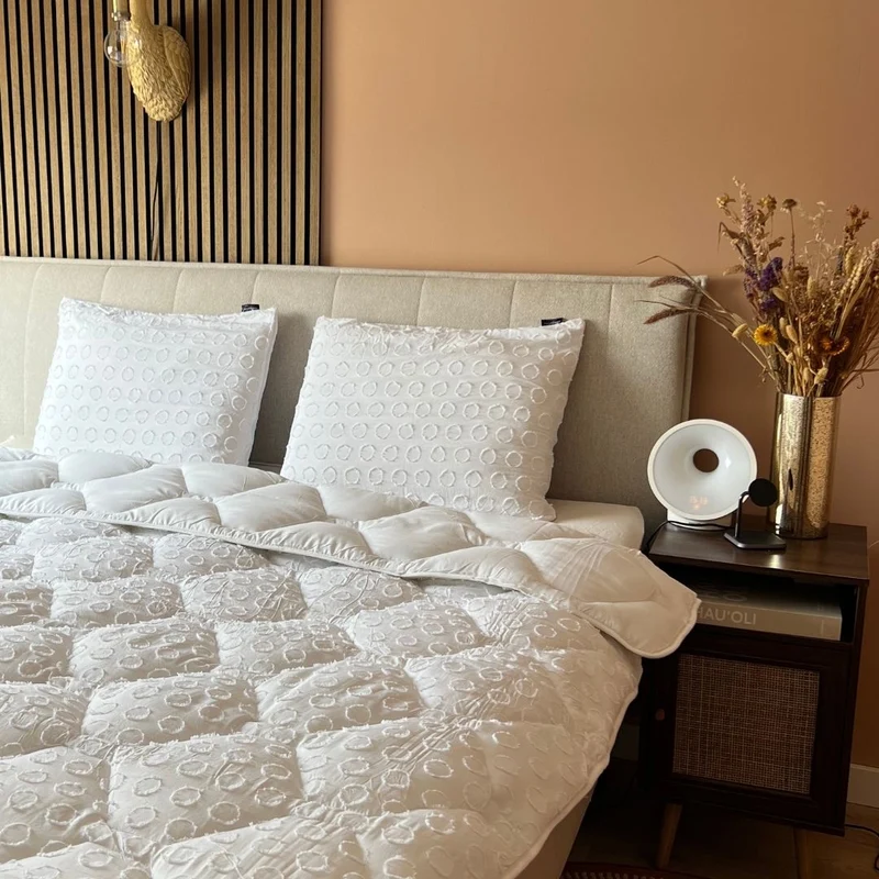 Wasbaar All Season Dekbed | Tufted | Frosty White