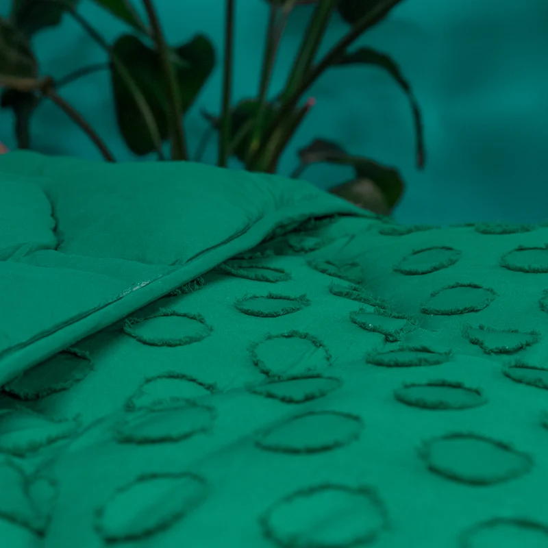 Wasbaar All Season Dekbed | Tufted | Emerald Green