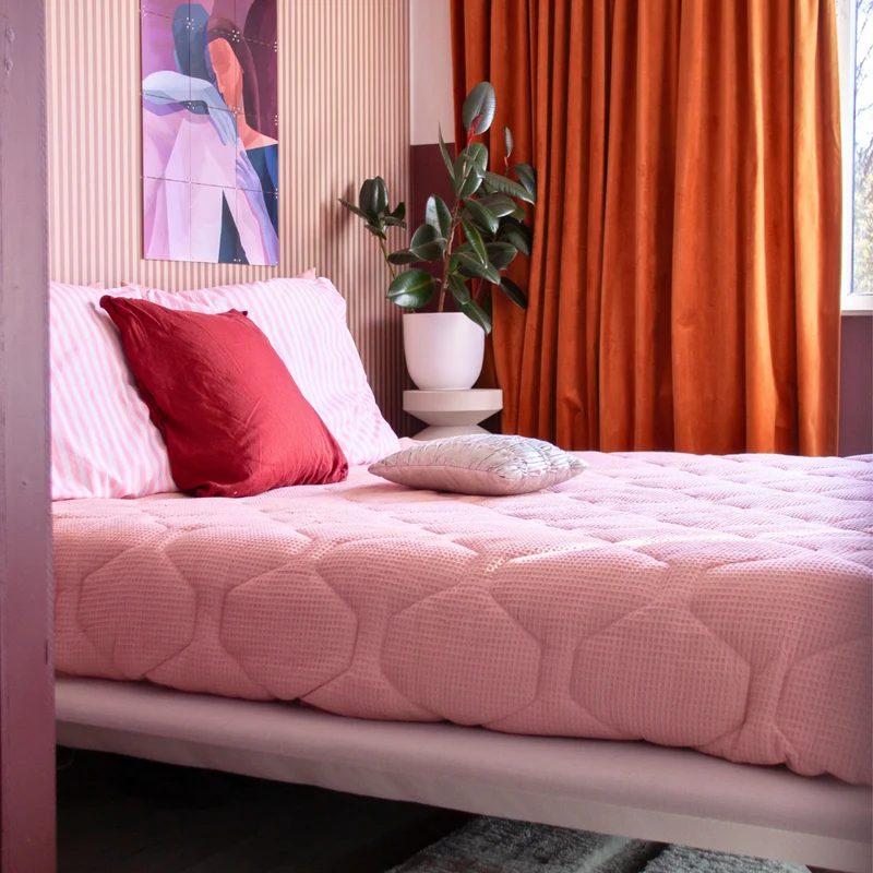 HappyBed Dekbed | Wafel Pink | Voor het hele jaar