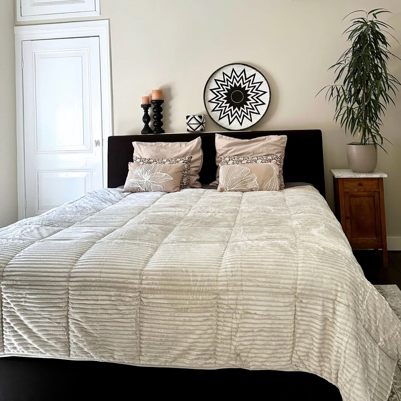 HappyBed Rib Silver Grey - Dekbed voor het hele jaar