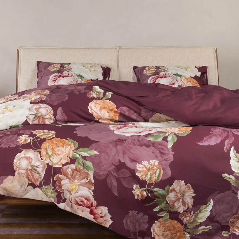Essenza Orianna Mauve Wine Bio-Satin Bettwäschegarnitur