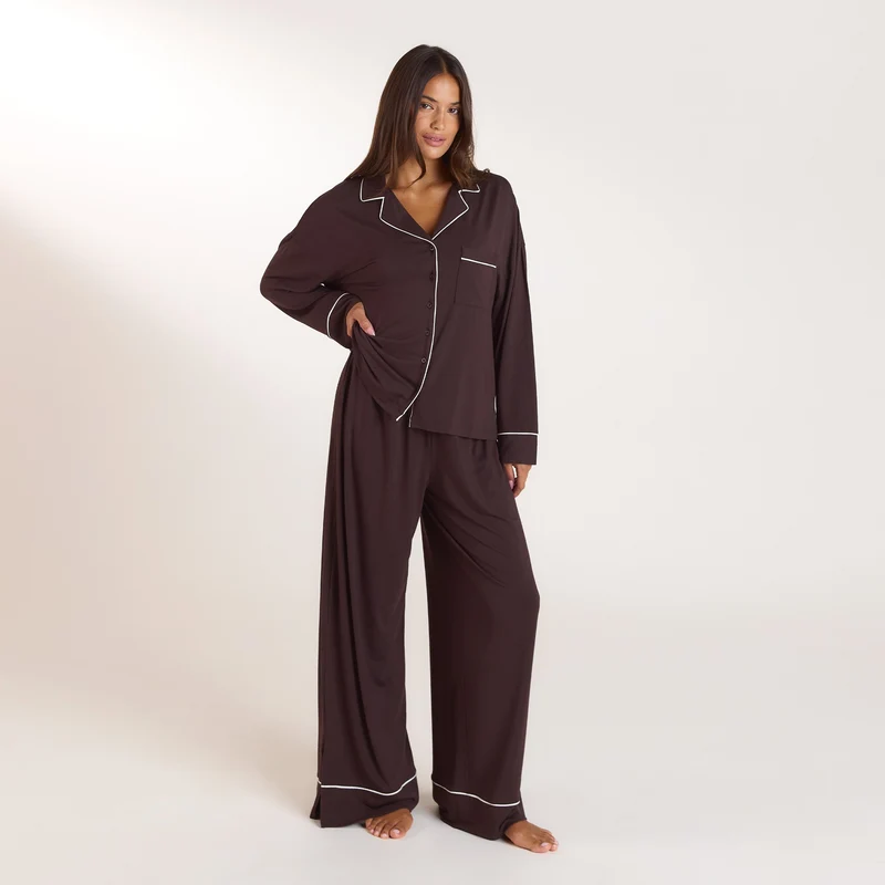 Modal Pyjama Hose - Dunkle Schokolade