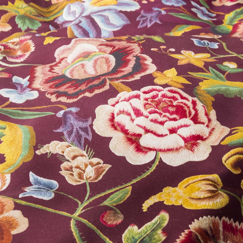 Essenza Rosanella Mauve Wine Twill Bettwäschegarnitur