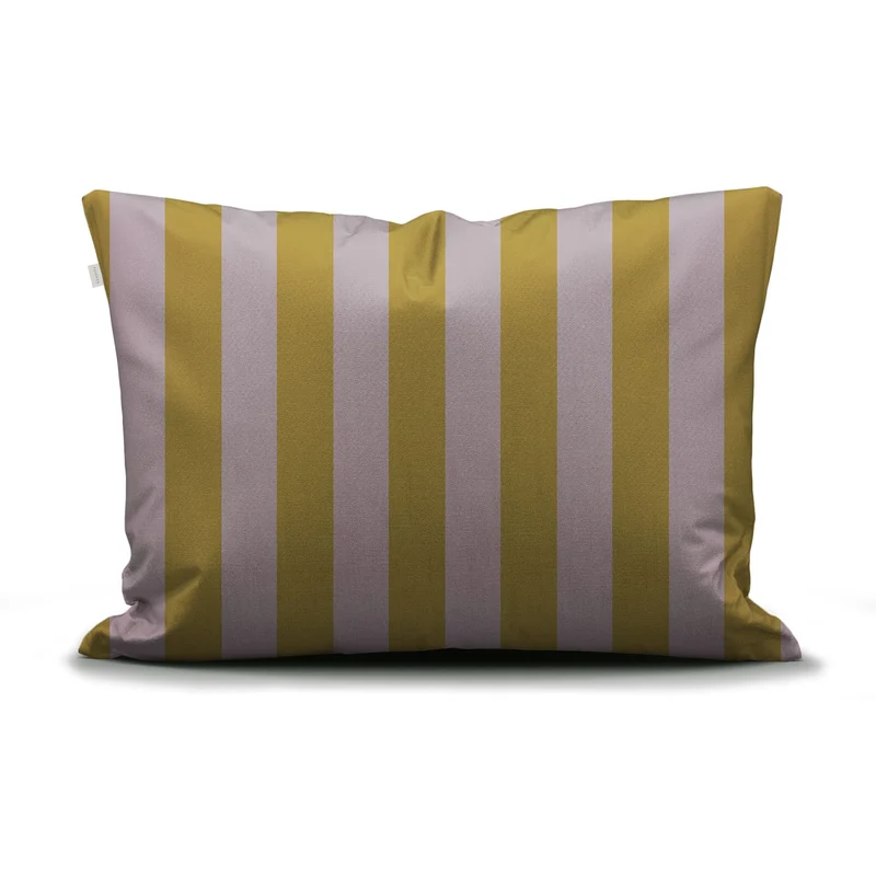 Essenza Minte Stripe Pale Purple-Olive Satin Bettwäsche