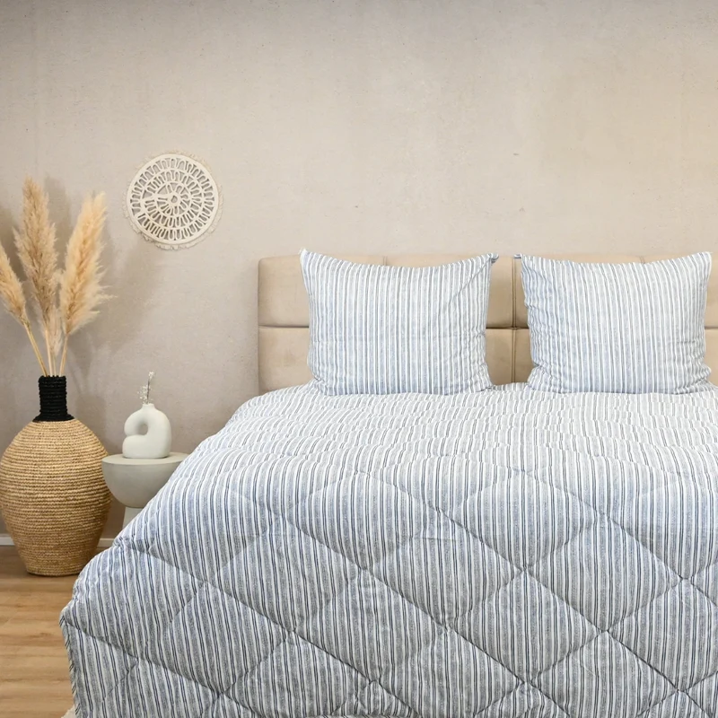 HappyBed Dekbed | Blue Stripes | Voor het hele jaar