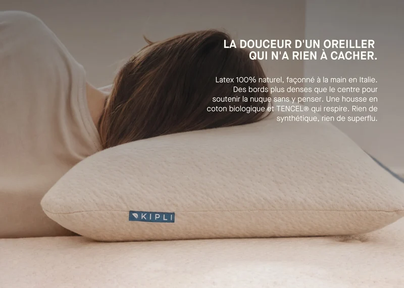 Oreiller en latex naturel carré