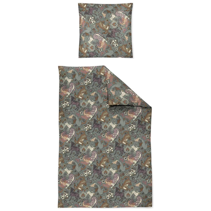 Irisette Cora 8251-11 Premium-Jersey Grau Bettwäschegarnitur